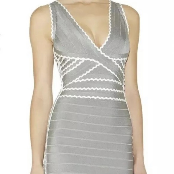 NWT Herve Leger Kenna Scalloped Bandage Dress-xs - Picture 2 of 8
